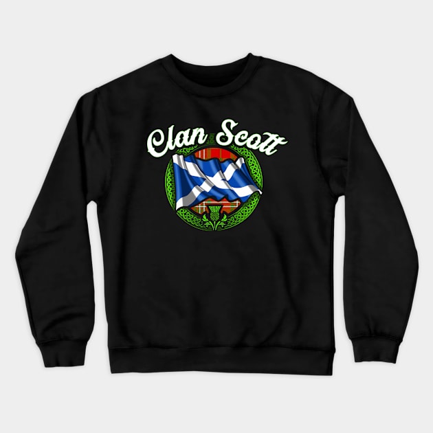 Scottish Flag Clan Scott Crewneck Sweatshirt by Celtic Folk